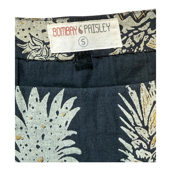 Bombay Paisley by Westside Navy Pineapple Print Dress Small - Picture 4 of 10